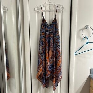 Bohemian Maxi Dress with Spaghetti Straps